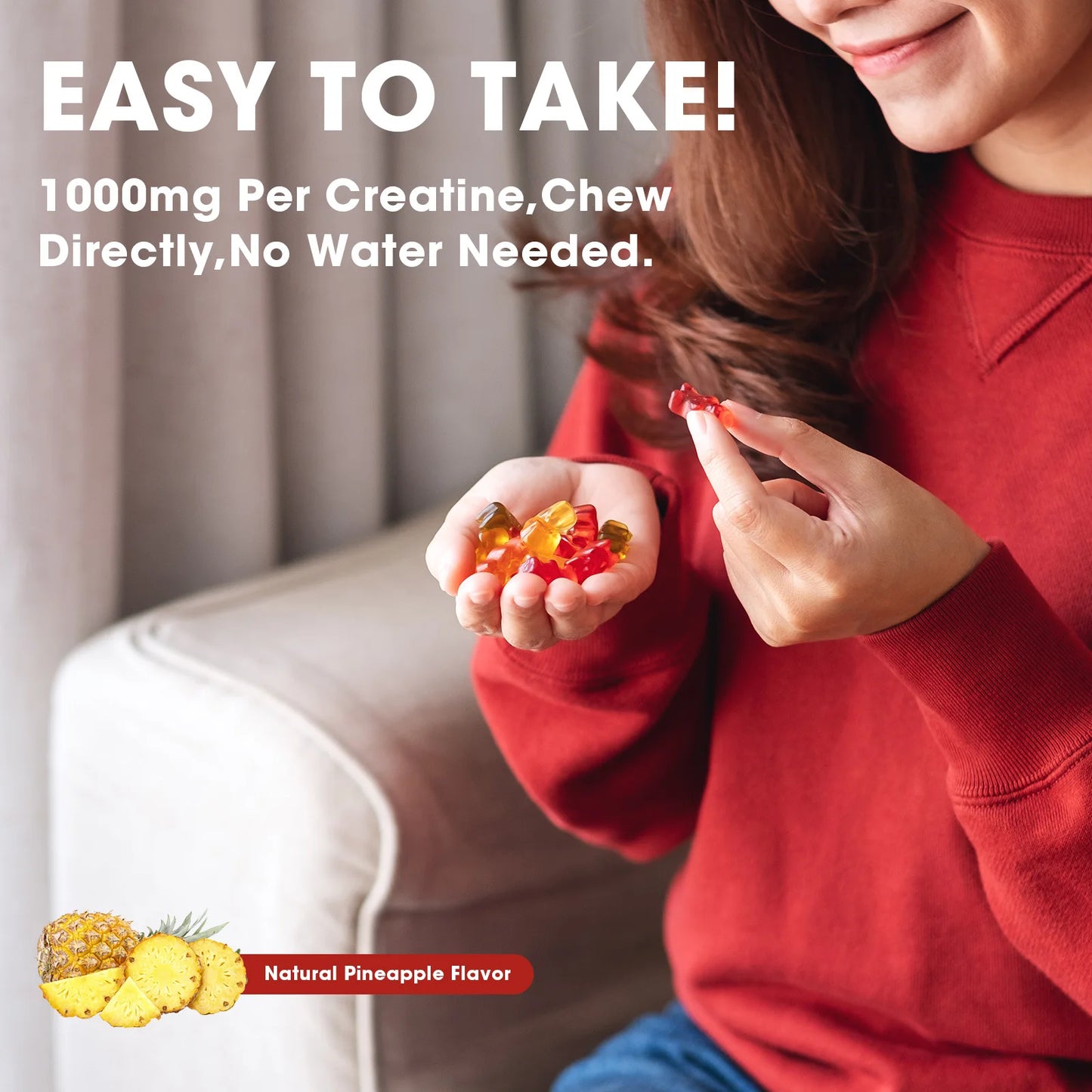 MINCH 3000mg CREATINE MONOHYDRATE Gummies For Women & Men Proven Strength and Power Gains Muscle Production