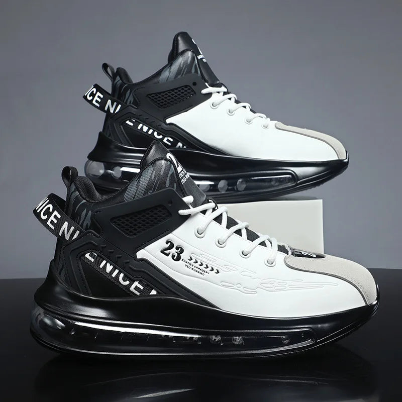 Men's Running Shoes 2026 Casual Sneakers New Spring Anti-shock Air Cushion Sport Shoes Thick Bottom Anti-slip Lucky Year Red Fashion Shoes