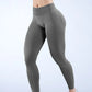 Logo Seamless Women's Solid Waist Yoga Pants Three-Section Waist Sexy Hip-Lifting Tight Sports Fitness Exercise Pants