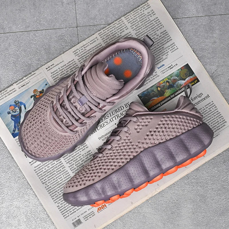 002 Comfortable Running Shoes Breathable Thick Sole Non-slip Casual Sports Shoes Cushioning Outdoor Walking Sneakers For Woman