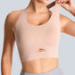 THE GYM PEOPLE Women's Wireless Cross Back Sports Bras Padded Low Impact Seamless Bra