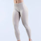 Logo Seamless Women's Solid Waist Yoga Pants Three-Section Waist Sexy Hip-Lifting Tight Sports Fitness Exercise Pants