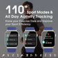 Smartwatch: 1.85" HD Screen, Heart Rate/Sleep Monitor, 110+ Modes, Waterproof Fitness Tracker for Android/iOS
