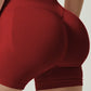Women's Seamless Butt Lifting Sports Shorts, Suitable For Gym Workout, Cycling, Running, Black Tight Pants, Summer
