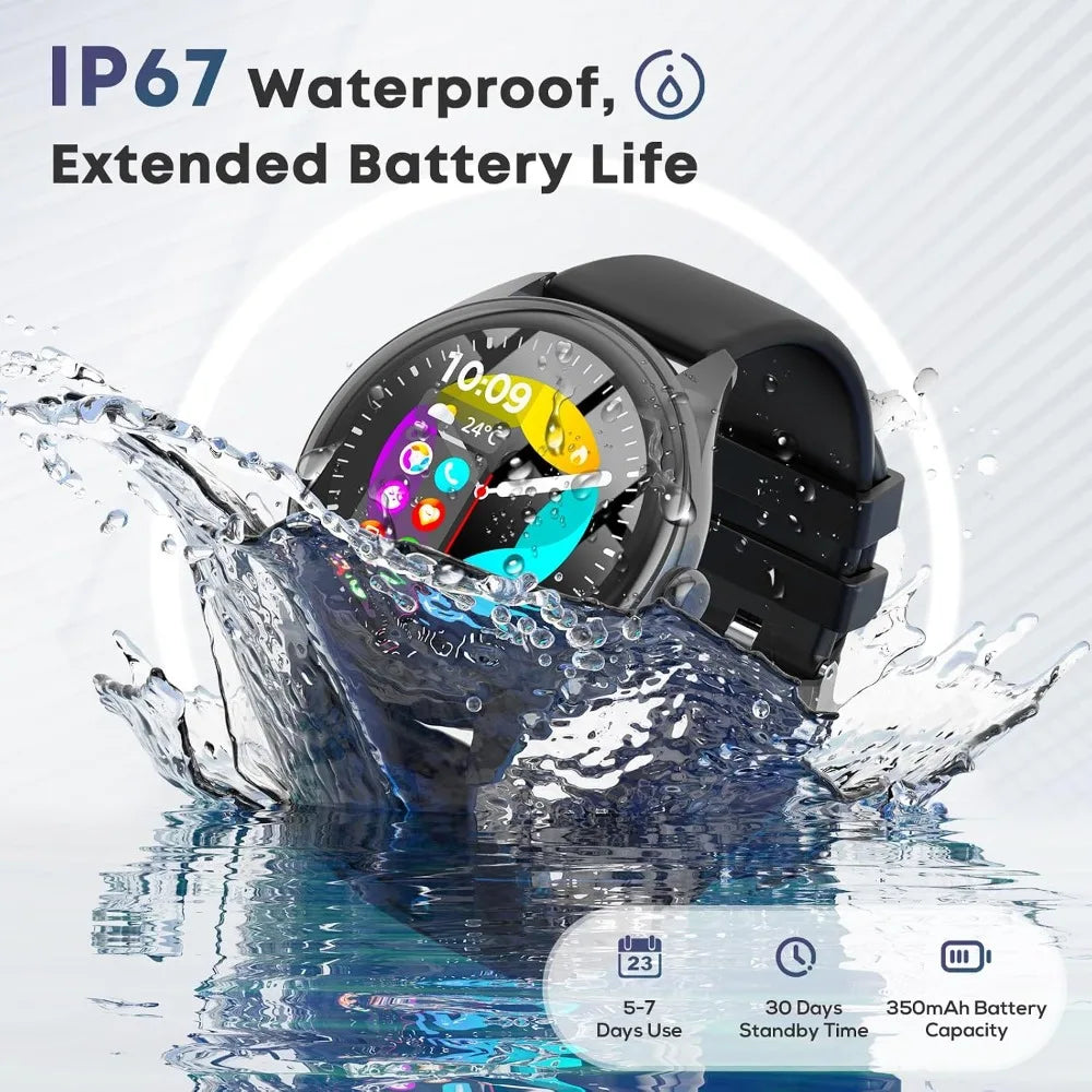1.39" HD Touchscreen Smartwatch with 120 Sports Modes and AI Assistant for Fitness Tracking