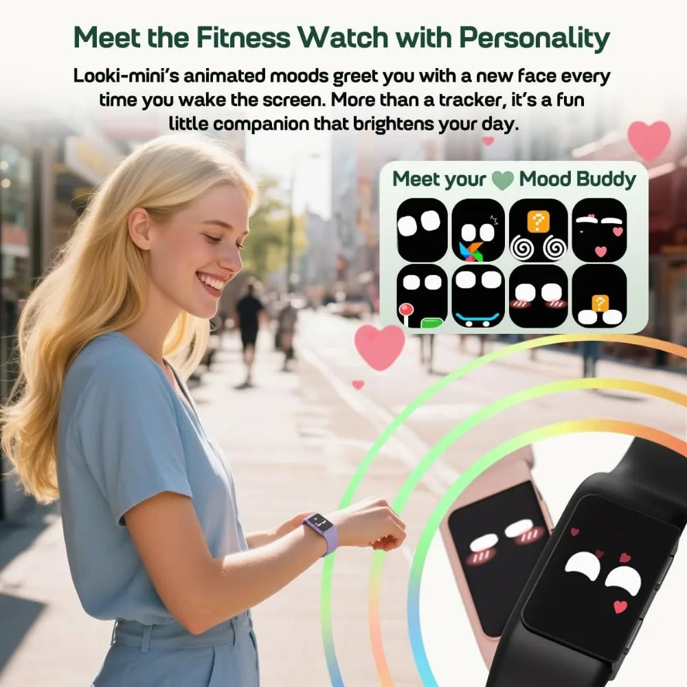 Slim Fitness Trackers with 24/7 Heart Rate, Blood Pressure Monitor, IP68 Waterproof Smart Watch
