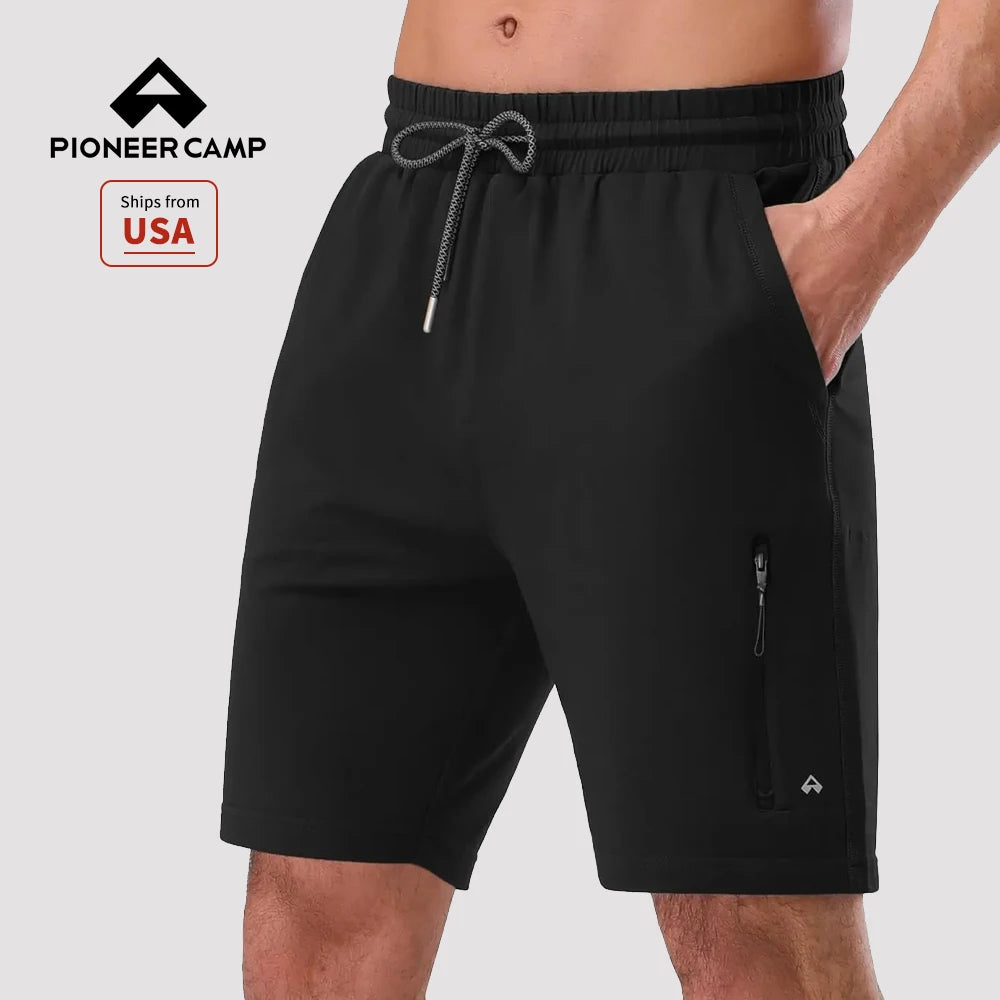 Pioneer Camp Sweat Shorts for Men 7" Inseam Cotton Athletic Casual Shorts with 4 Pockets for Gym Workout Lounge Summer Shorts