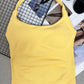Seamless Long Camisole Sports Tank Top, Women, Built-In Removable Padded Bra, Yoga Workout Vest