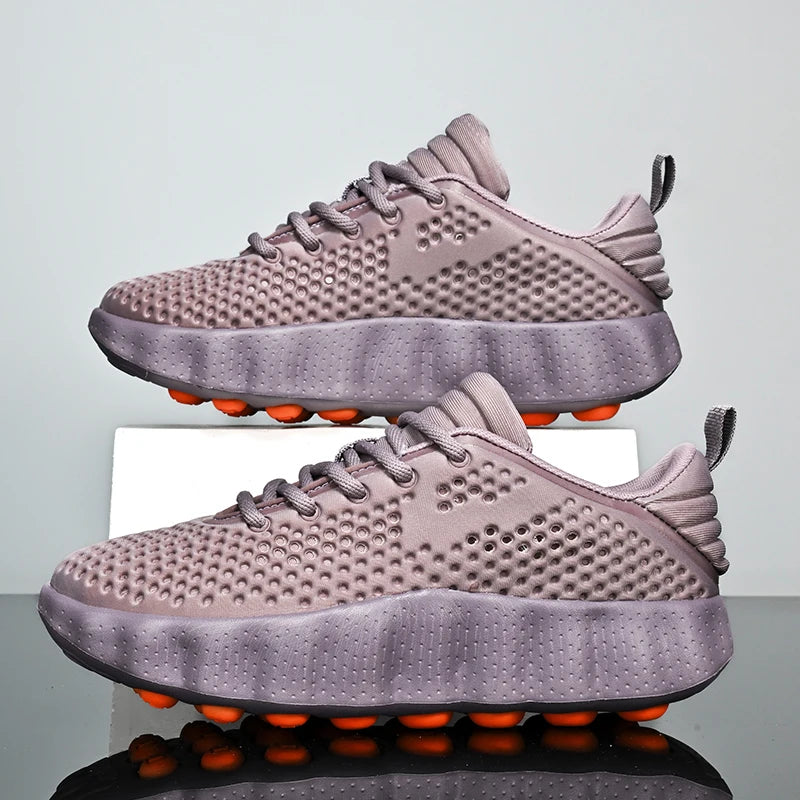 002 Comfortable Running Shoes Breathable Thick Sole Non-slip Casual Sports Shoes Cushioning Outdoor Walking Sneakers For Woman