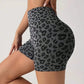 Sport Leopard Scrunch Butt Tummy Control Sports Biker Shorts Stretchy Shorts Women Boxer Shorts Summer