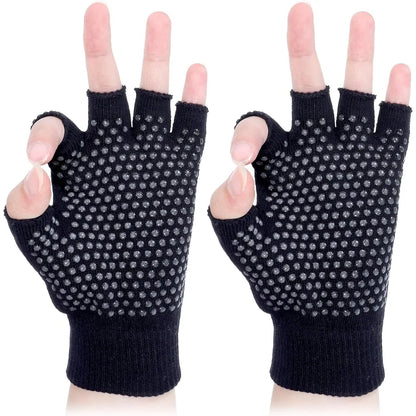 Fingerless Workout Gloves for Men and Women Non Slip Grip Fitness Training Gym Gloves Breathable Half Finger Exercise Gloves for Yoga Pilates Cycling Weight Lifting Strength Training and Workout Equipment Enhanced