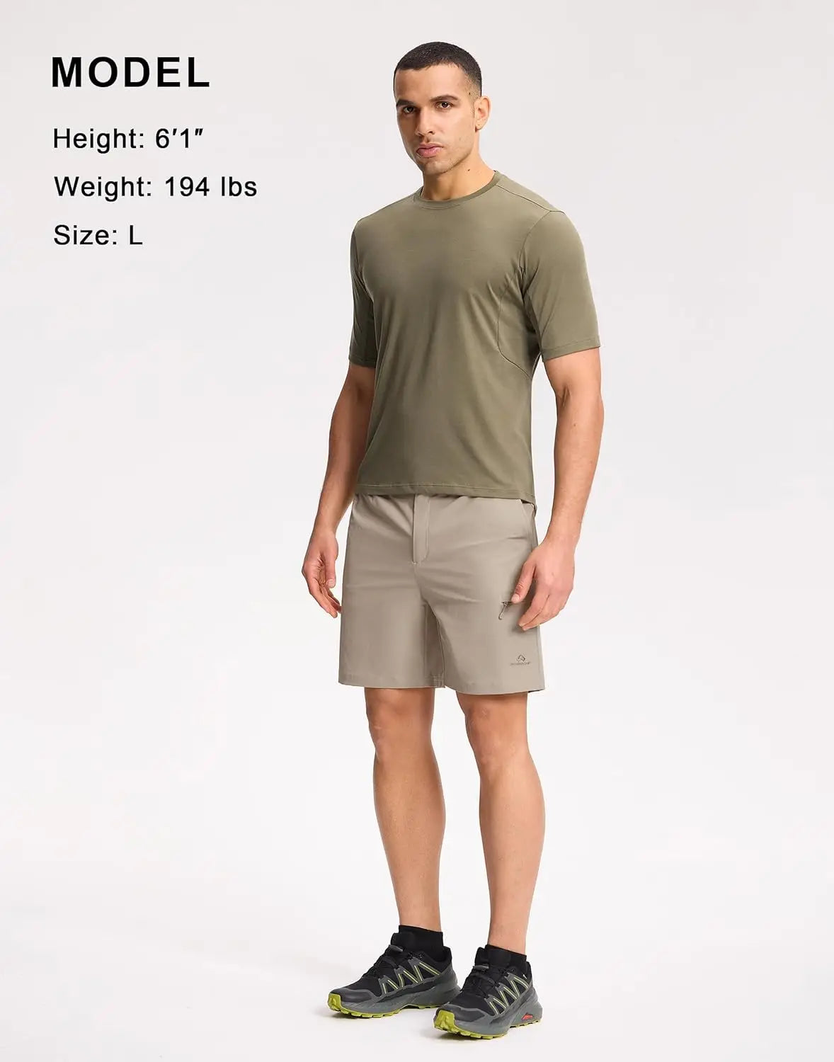 Pioneer Camp Men's 7" Hiking Shorts Lightweight Outdoor Quick-Dry Water-Resistant Casual Shorts for Travel Fishing Golf