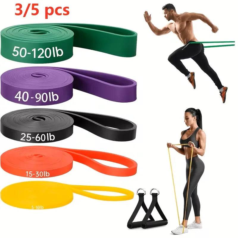 3/5pcs Pull Up Bands, Resistance Bands, Pull Up Assistance Bands Set, Resistance Bands for Working Out,, Pull Up Assistance Bands for Body Stretching Training Physical Relax Muscle Training for Men & Women