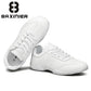 BAXINIER White Cheer Shoes Women Lightweight Athletic Training Sneakers Anti-Slip Rubber Outsole Toe Reinforcement Double U-Shaped Heel Support