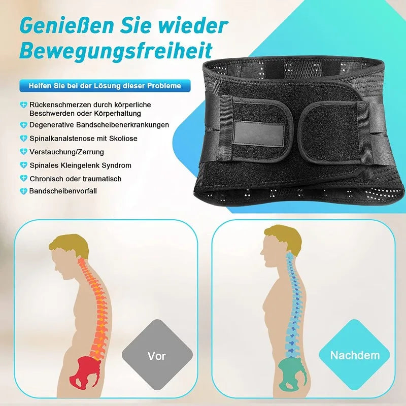 Lower Back Support Brace Lumbar Waist Belt Sports Trimmer Belt for Men Women Fitness Body Building
