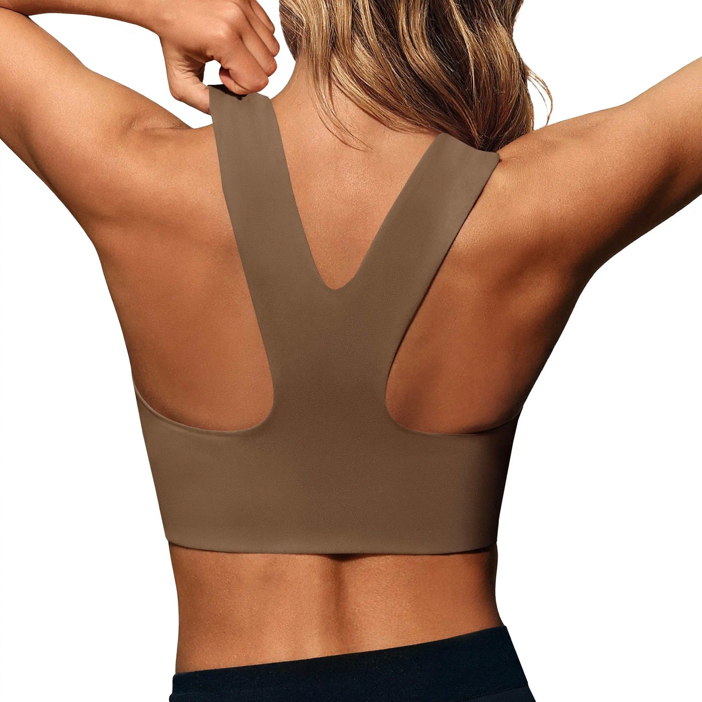 Women Seamless Sports Bra Buttery Soft Square Neck Padded Longline Yoga Crop Top Compressive Fitness Activewear Gym Workout Athletic Bralette Push Up Running Shirt Tank Top
