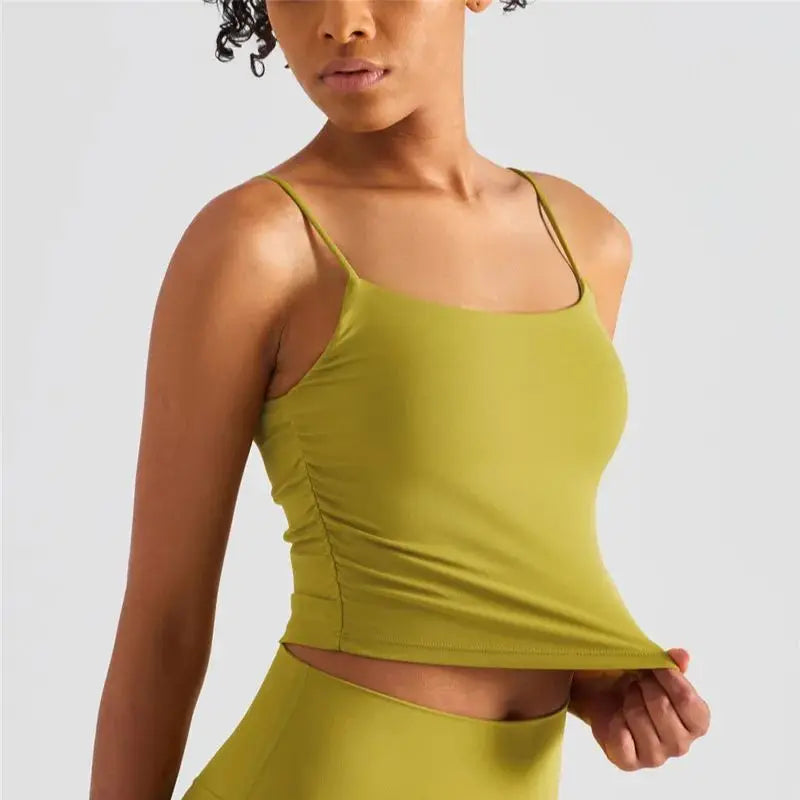 Solid Color Suspender Pleats Women Fitness Bra Tights Sexy Yoga Vest Gym Sports Top Tank Female Push Beauty Back With Chest Pad