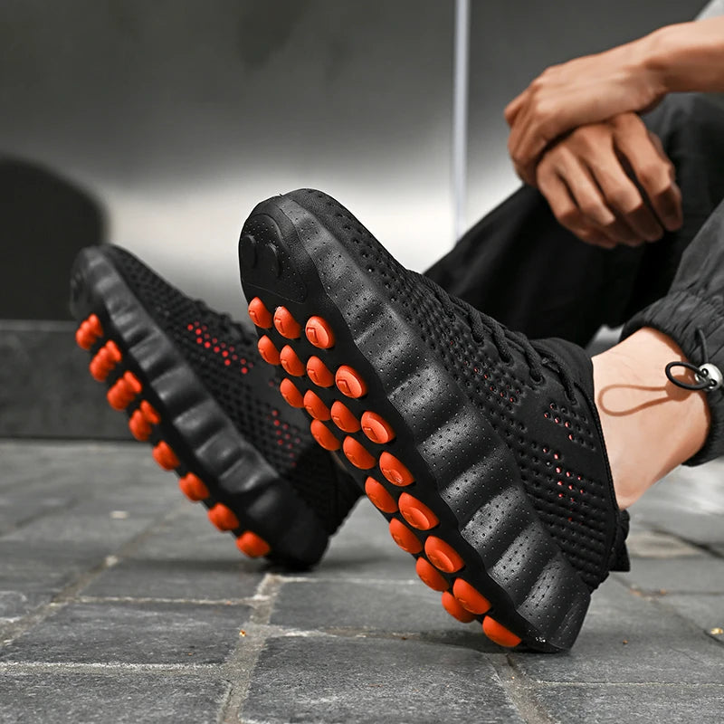 002 Comfortable Running Shoes Breathable Thick Sole Non-slip Casual Sports Shoes Cushioning Outdoor Walking Sneakers For Woman