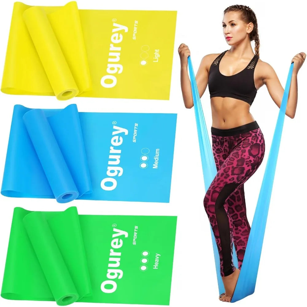 Professional Exercise Resistance Bands Set for Strength Training Yoga Pilates Stretching Physical Therapy and Muscle Recovery Stretch Elastic Workout Bands with Carrying Case for Home Gym Fitness Workouts for Men Women