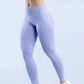 Logo Seamless Women's Solid Waist Yoga Pants Three-Section Waist Sexy Hip-Lifting Tight Sports Fitness Exercise Pants