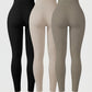 3PCS Women's Sports Leggings, High Elasticity Yoga Pants, Suitable For Hiking, Trekking, Gym Spring