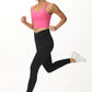 THE GYM PEOPLE Women‘’s V Cross Waist Yoga Leggings with High Waisted Tummy Control