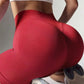 Women's Seamless Butt Lifting Sports Shorts, Suitable For Gym Workout, Cycling, Running, Black Tight Pants, Summer
