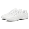 BAXINIER White Cheer Shoes Women Lightweight Athletic Training Sneakers Anti-Slip Rubber Outsole Toe Reinforcement Double U-Shaped Heel Support