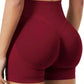 Women's Seamless Butt Lifting Sports Shorts, Suitable For Gym Workout, Cycling, Running, Black Tight Pants, Summer