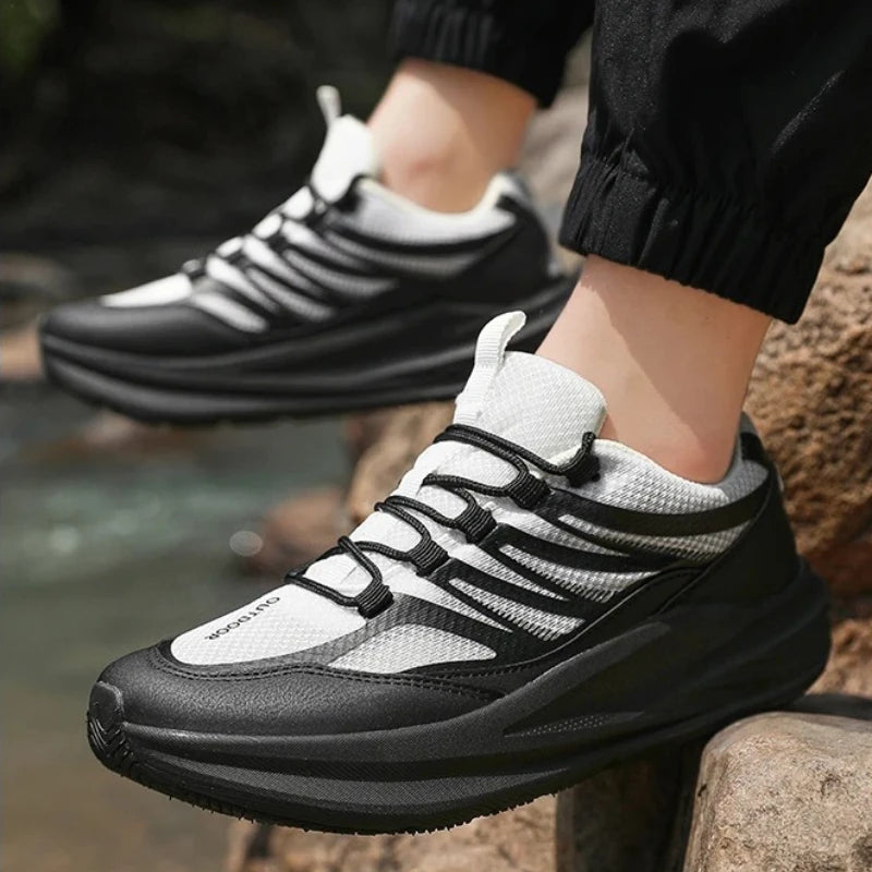 Extra Wide Feet Men Mesh Athletic Sneakers Lightweight Breathable Casual Trainers Shock Absorb Insole Outdoor Jogging Footwear
