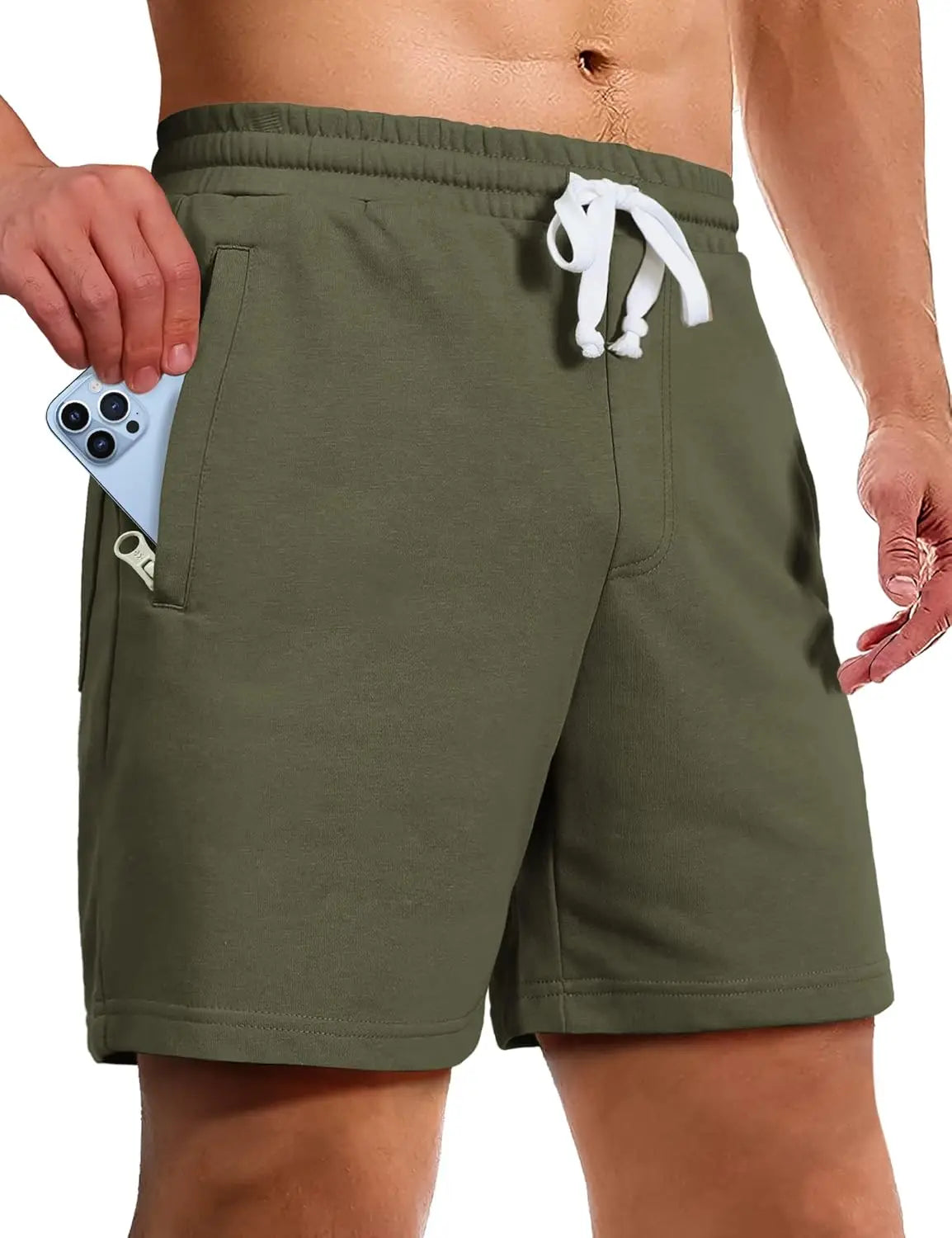Pioneer Camp Sweat Shorts for Men 5 Inch Inseam Shorts Athletic Gym Workout Casual Cotton Shorts for Running Pajama Lounge