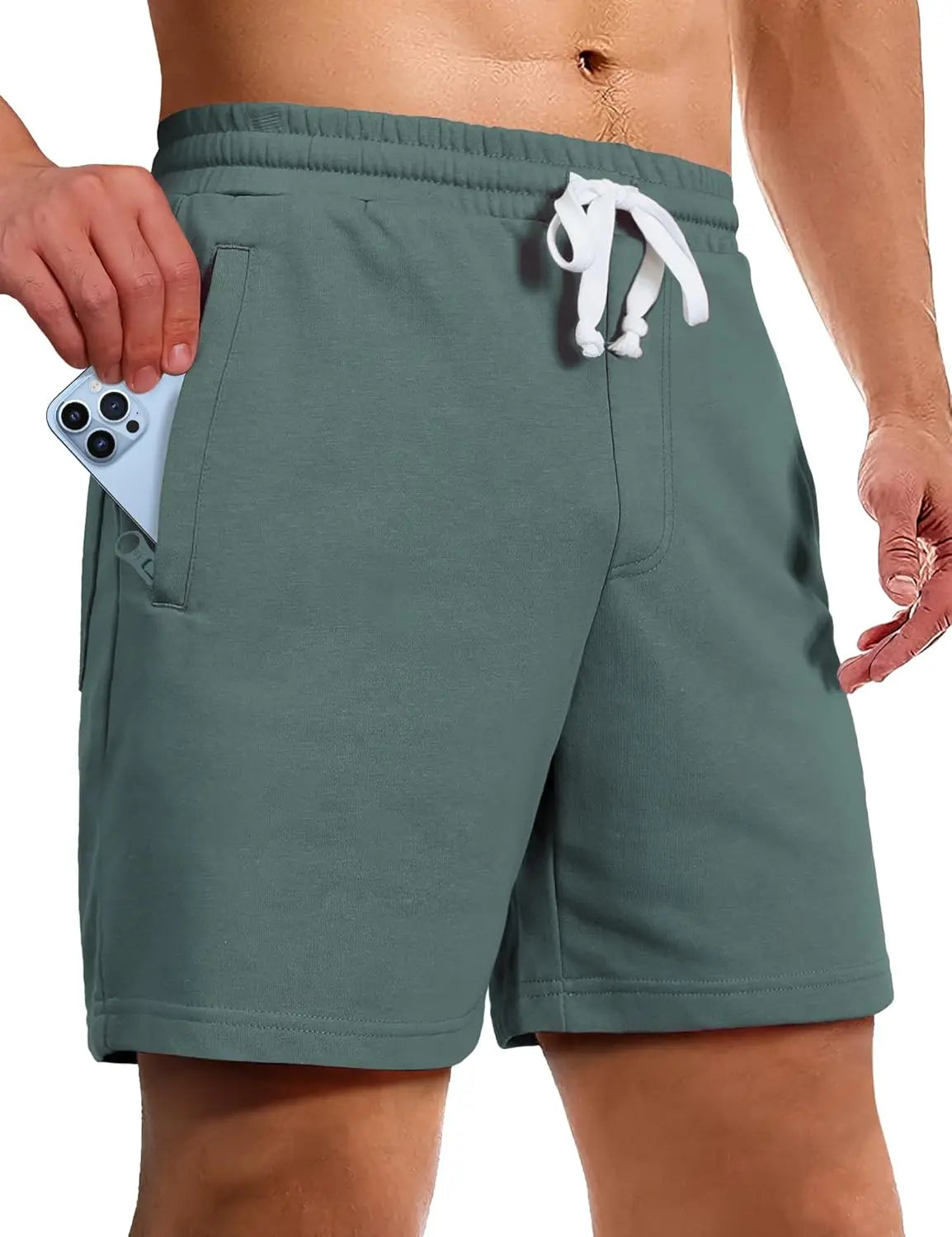 Pioneer Camp Sweat Shorts for Men 5 Inch Inseam Shorts Athletic Gym Workout Casual Cotton Shorts for Running Pajama Lounge