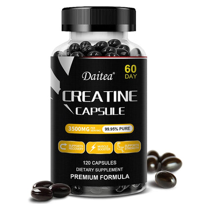 Creatine Monohydrate 3500mg 120 Capsules Creatine Muscle Endurance Fitness, Natural Performance and Endurance Desire