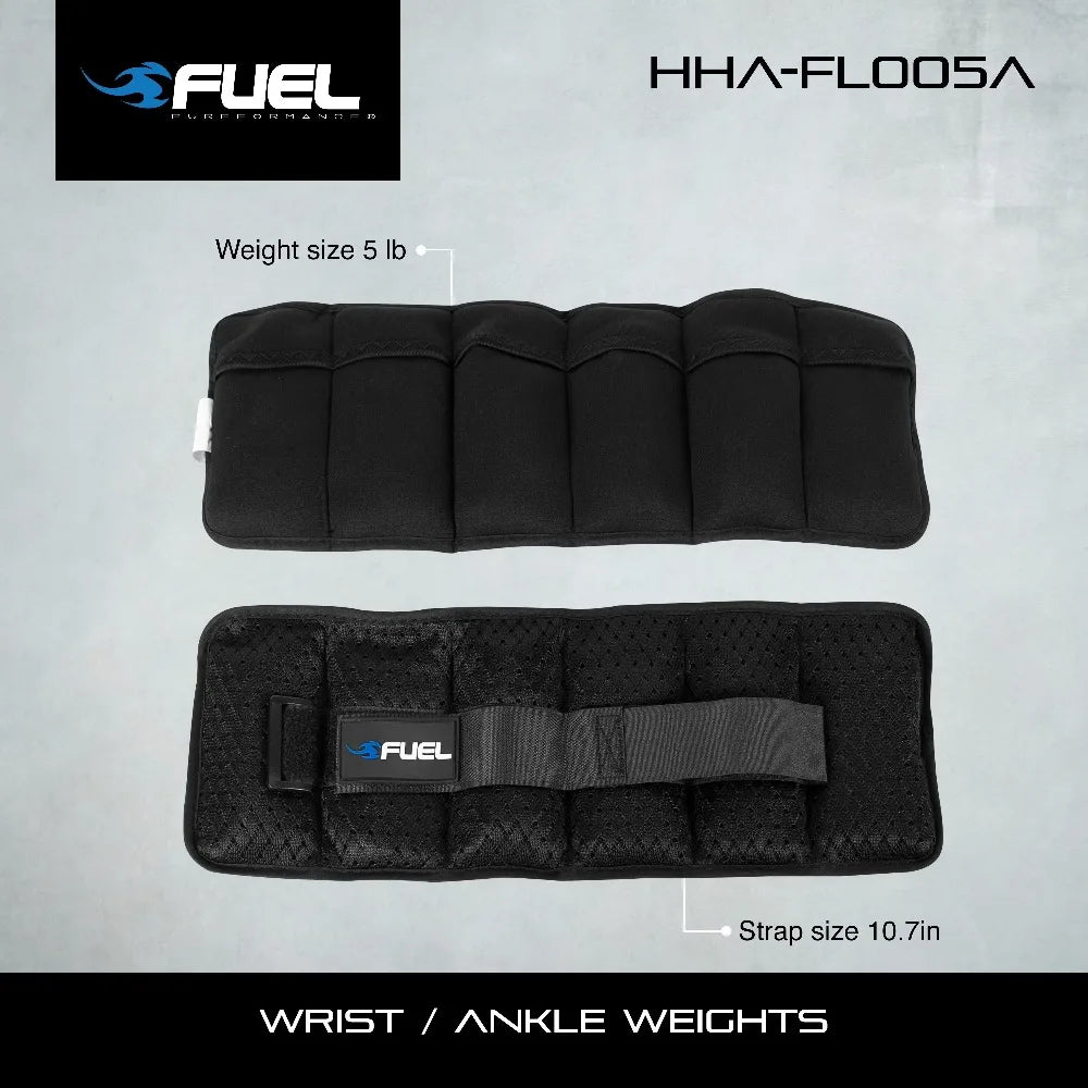 Adjustable Wrist Weights Ankle Weights Set 2.5 Lbs Each 5 Lbs Total with 6 Removable Sandbags for Home Gym Fitness Workout Running Training