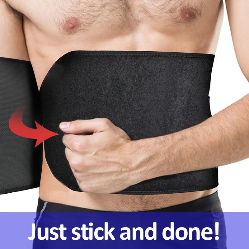 Black Men Waist Trimmer Belt Fat Burner Weight Loss Sweats Slim Wrap Body Shaper Waist Support