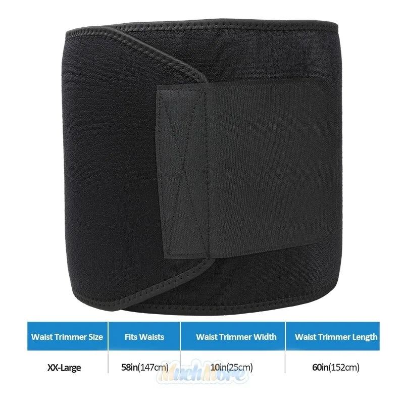 Black Men Waist Trimmer Belt Fat Burner Weight Loss Sweats Slim Wrap Body Shaper Waist Support