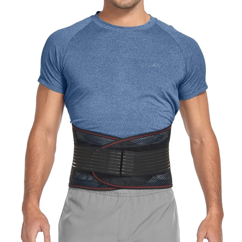 Lower Back Support Brace Lumbar Waist Belt Sports Trimmer Belt for Men Women Fitness Body Building