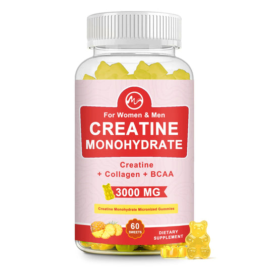 MINCH 3000mg CREATINE MONOHYDRATE Gummies For Women & Men Proven Strength and Power Gains Muscle Production
