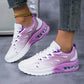 Women Gradient Air Cushion Running Sneakers Breathable Flying Weave Mesh Shock Absorbing Non Slip Lightweight Lace Up Sports Shoes For Gym Jogging Walking Daily Outdoor Casual Footwear 2026 New