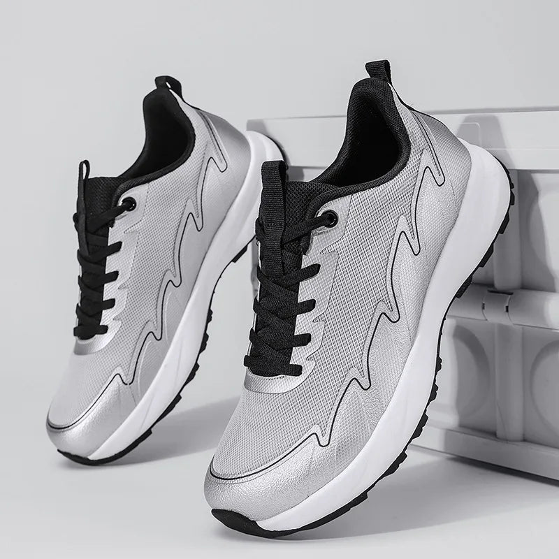 Wide Toe Running Shoes 4E Dynamic Thick Outdoor Fitness Men's Fat Foot Cross-Border Shoes Comfortable Breathable Rubber Sole Casual Sneakers
