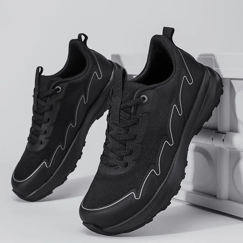 Wide Toe Running Shoes 4E Dynamic Thick Outdoor Fitness Men's Fat Foot Cross-Border Shoes Comfortable Breathable Rubber Sole Casual Sneakers