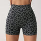 Sport Leopard Scrunch Butt Tummy Control Sports Biker Shorts Stretchy Shorts Women Boxer Shorts Summer