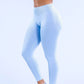 Logo Seamless Women's Solid Waist Yoga Pants Three-Section Waist Sexy Hip-Lifting Tight Sports Fitness Exercise Pants