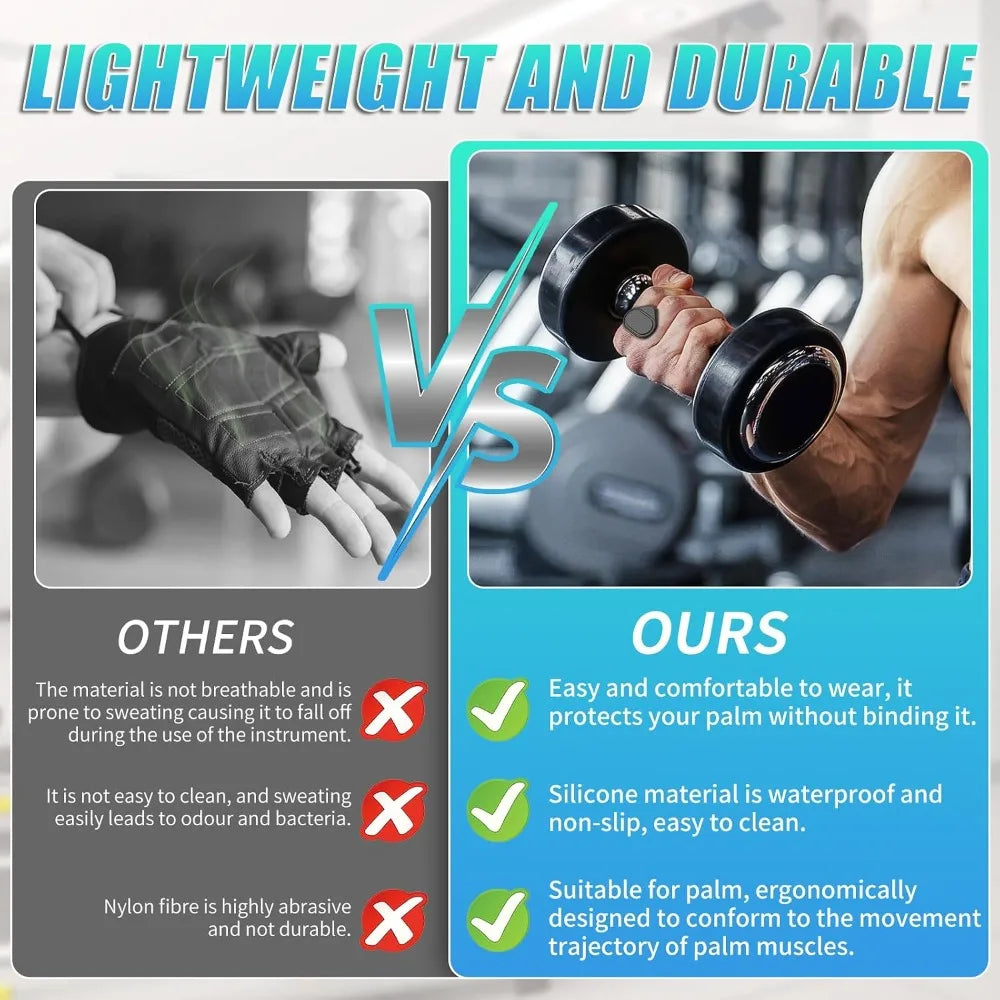 Anti-Slip Workout Grips for Men and Women Premium Gym Gloves with Ergonomic Rubber Palm for Maximum Protection Enhanced Grip Strength and Comfort During Deadlifts Weight Lifting Fitness Training Pull Ups Barbell