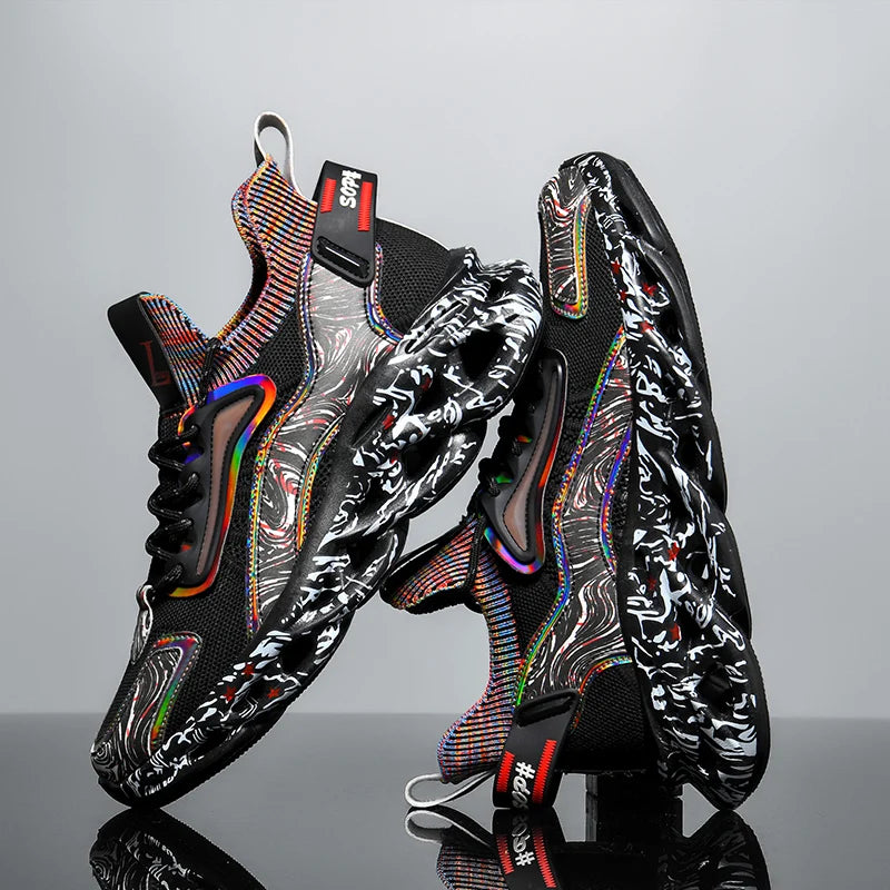 Men's Casual Sneakers Breathable Luxury Trainer Race Shoes Fashion Running Tenis for Men And Women