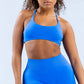 Open Back Sports Bra Women Padded Yoga Bra Stretchy Push Up Seamless Sports Bras Fitness Crop Top Medium Support Gym Top