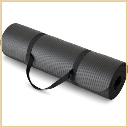 Extra Thick Yoga Mat with Carrying Strap, Non-Slip Exercise Mat for Home Gym
