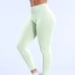 Logo Seamless Women's Solid Waist Yoga Pants Three-Section Waist Sexy Hip-Lifting Tight Sports Fitness Exercise Pants