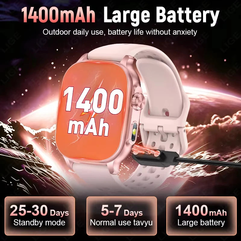 Hot 2026 Military 1400mAh Battery Smart Watch Women Men Outdoor Flashlight IP68 Waterproof Heart Rate BT Call Sports Bracelets