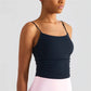 Solid Color Suspender Pleats Women Fitness Bra Tights Sexy Yoga Vest Gym Sports Top Tank Female Push Beauty Back With Chest Pad